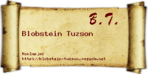 Blobstein Tuzson névjegykártya